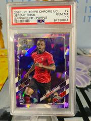 Jeremy Doku [Purple] Soccer Cards 2020 Topps Chrome UEFA Champions League Sapphire Prices