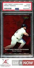Frank Thomas Baseball Cards 1999 Finest Aaron Award Prices