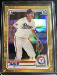 Thomas Saggese [Gold Refractor] #BD-167 Baseball Cards 2020 Bowman Draft Chrome Prices