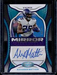 Alexander Mattison [Teal] Football Cards 2022 Panini Certified Mirror Signatures Prices