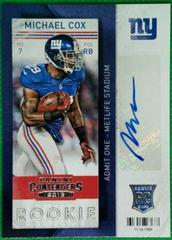 Michael Cox [Pointing Down Autograph] #168 Football Cards 2013 Panini Contenders Prices