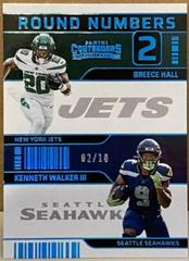 Breece Hall, Kenneth Walker III [Autograph Gold] #RN-HW Football Cards 2022 Panini Contenders Round Numbers Prices
