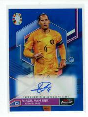 Virgil van Dijk [Blue Refractor] #BCA-VVD Soccer Cards 2023 Topps Finest Road to UEFA EURO Autograph Prices
