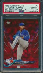 Marcus Stroman [Red Wave Refractor] #2 Baseball Cards 2018 Topps Chrome Prices