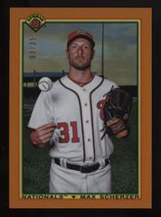 Max Scherzer [Orange Refractor] Baseball Cards 2020 Bowman Chrome 1990 Prices