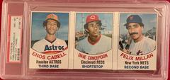 Cabell, Concepcion, Millan [Hand Cut Panel] Baseball Cards 1977 Hostess Prices