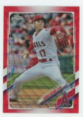 Shohei Ohtani [Red Wave Refractor] Baseball Cards 2021 Topps Chrome Prices