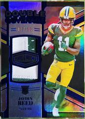 Jayden Reed [Blue] #DC-18 Football Cards 2023 Panini Plates and Patches Double Coverage Prices