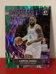 LeBron James [Green Shock] #4 Basketball Cards 2022 Panini Donruss Optic Express Lane Prices
