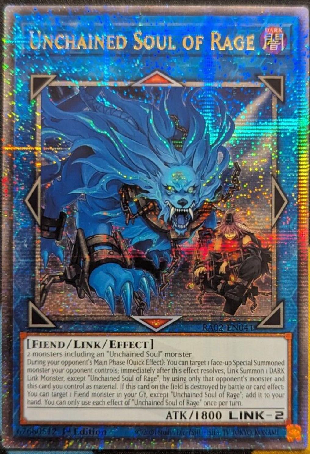 Unchained Soul of Rage [Quarter Century Secret Rare] RA02-EN041 YuGiOh 25th Anniversary Rarity Collection II