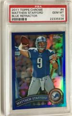 Matthew Stafford Football Cards 2011 Topps Chrome Prices