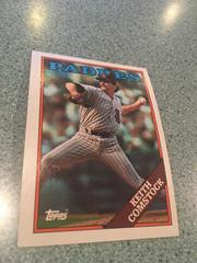 Keith Comstock [Blue Team Letters] Baseball Cards 1988 Topps Prices