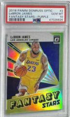 LeBron James [Purple] Basketball Cards 2018 Panini Donruss Optic Fantasy Stars Prices