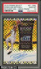 Donovan Mitchell [Gold Prizm] #IF-DML Basketball Cards 2018 Panini Select in Flight Signatures Prices