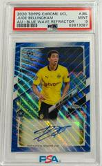 Jude Bellingham [Blue Wave Refractor] #CA-JBL Soccer Cards 2020 Topps Chrome UEFA Champions League Autographs Prices