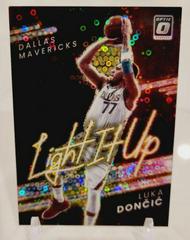 Luka Doncic [Holo Fast Break] Basketball Cards 2021 Panini Donruss Optic Light It Up Prices