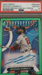 Michael Harris II [Green] #RDA-MH Baseball Cards 2023 Topps Finest Rookies Design Variation Autographs Prices