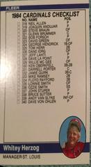 Whitney Herzog [Cardinals, Specials] Baseball Cards 1984 Fleer Prices