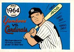 1964 Yankees, Cards [Bobby Richardson] #61 Baseball Cards 1970 Fleer World Series Prices