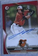 Jackson Holliday [Red] #PPA-JH Baseball Cards 2023 Bowman Paper Prospect Autographs Prices