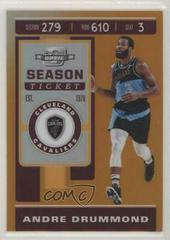 Andre Drummond [Orange] #27 Basketball Cards 2019 Panini Contenders Optic Prices