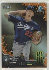 Dustin May [Orange Refractor] Baseball Cards 2019 Bowman Chrome Scouts' Top 100 Prices