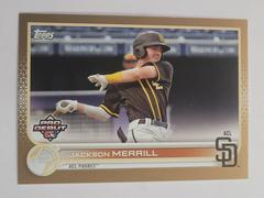 Jackson Merrill [Gold] Baseball Cards 2022 Topps Pro Debut Prices