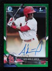 Jose Adolis Garcia [Green Refractor] #CPA-BW Baseball Cards 2018 Bowman Chrome Prospects Autographs Prices