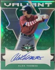 Alek Thomas [Autographs Green] Baseball Cards 2018 Leaf Valiant Prices