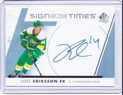 Joel Eriksson Ek #SOTT-JE Hockey Cards 2022 SP Authentic Sign of the Times Prices