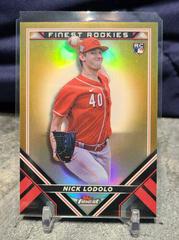 Nick Lodolo [Gold] #FRD-NL Baseball Cards 2022 Topps Finest Rookies Design Variation Prices