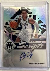Paolo Banchero #MS-PAO Basketball Cards 2022 Panini Chronicles Draft Picks Mosaic Scripts Autographs Prices