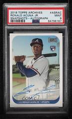 Ronald Acuna Jr. [Autograph] #AS-RAC Baseball Cards 2018 Topps Archives Snapshots Prices