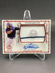Jasson Dominguez [Red] #PA-JD1 Baseball Cards 2020 Leaf Trinity Patch Autographs Prices