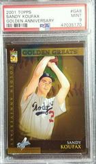 Sandy Koufax #GA8 Baseball Cards 2001 Topps Golden Anniversary Prices