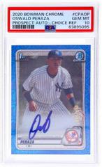 Oswald Peraza [Choice Refractor] #CPAOP Baseball Cards 2020 Bowman Chrome Prospect Autographs Prices