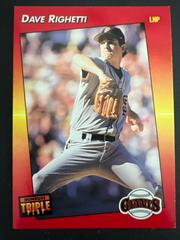 Dave Righetti #23 Baseball Cards 1992 Panini Donruss Triple Play Prices