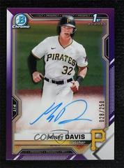 Henry Davis [Purple Refractor] #CDA-HD Baseball Cards 2021 Bowman Draft Pick Chrome Autographs Prices