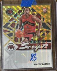 Scottie Barnes [Gold] #RS-SBA Basketball Cards 2021 Panini Mosaic Rookie Scripts Autographs Prices