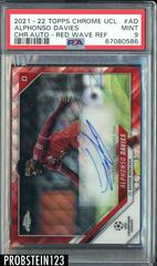 Alphonso Davies [Red Wave Refractor] Soccer Cards 2021 Topps Chrome UEFA Champions League Autographs Prices
