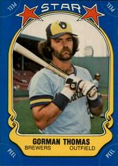 Gorman Thomas Baseball Cards 1981 Fleer Star Stickers Prices