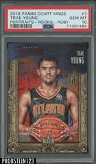 Trae Young [Rookie Ruby] Basketball Cards 2018 Panini Court Kings Portraits Prices