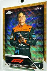 Oscar Piastri [Wave Gold Refractor] #40 Racing Cards 2023 Topps Chrome Formula 1 Prices