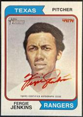 Fergie Jenkins [Special Edition Red Ink] Baseball Cards 2023 Topps Heritage Real One Autographs Prices