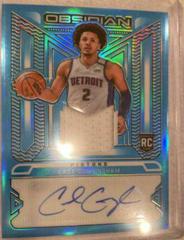 Cade Cunningham [Jersey Autograph Blue Flood] #207 Basketball Cards 2021 Panini Obsidian Prices