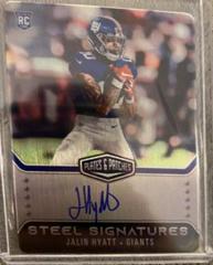 Jalin Hyatt #RSSJHY Football Cards 2023 Panini Plates and Patches Rookie Steel Signatures Prices