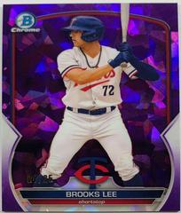 Brooks Lee [Purple] #BCP-248 Baseball Cards 2023 Bowman Chrome Prospects Sapphire Prices