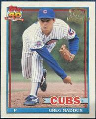 Greg Maddux #35 Baseball Cards 1991 Topps Desert Shield Prices