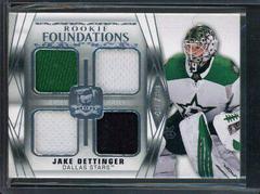 Jake Oettinger #F-JO Hockey Cards 2020 Upper Deck The Cup Foundations Quad Jersey Prices