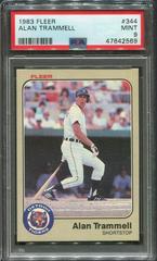 Alan Trammell #344 Baseball Cards 1983 Fleer Prices